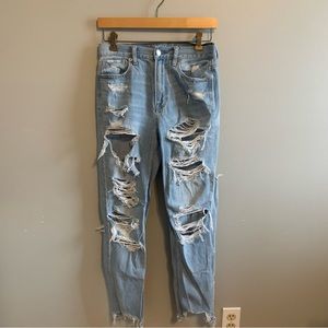 American Eagle Outfit Distressed Ripped Mom Jeans